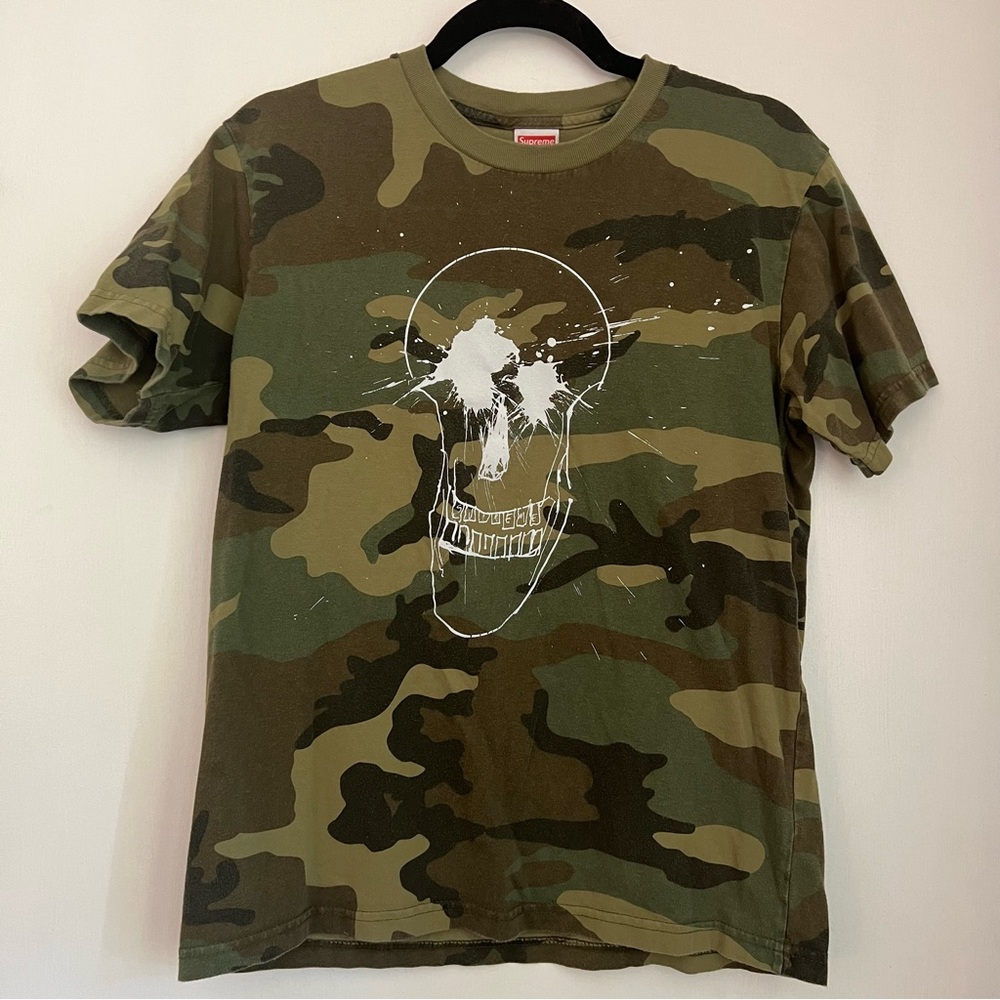 Camouflage Supreme Tshirt with Skull